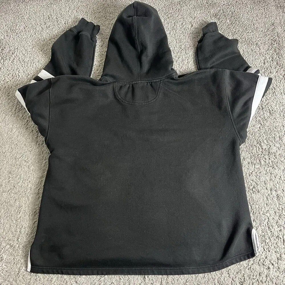 Black and White Vegas Hooded Sweatshirt Lace up DC Classic XL Pocket